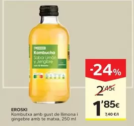 Eroski - Kombutxa De Llimona I Gingebre Amb Te Matxa