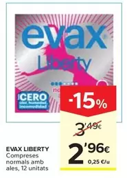 Evax - Liberty Compreses Normals Amb Ales