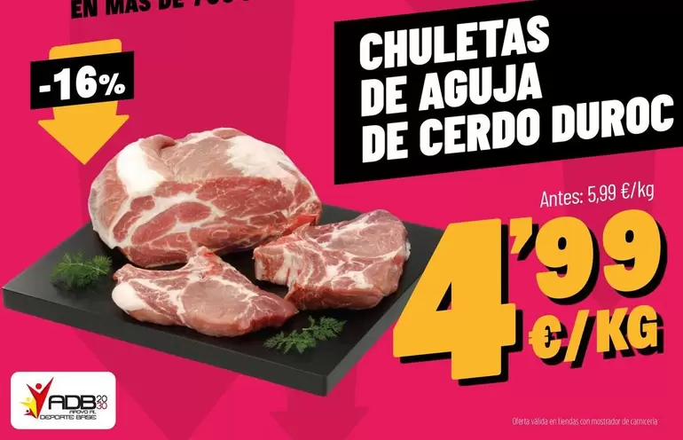duroc - Chuletas De Aguja De Cerdo Duroc