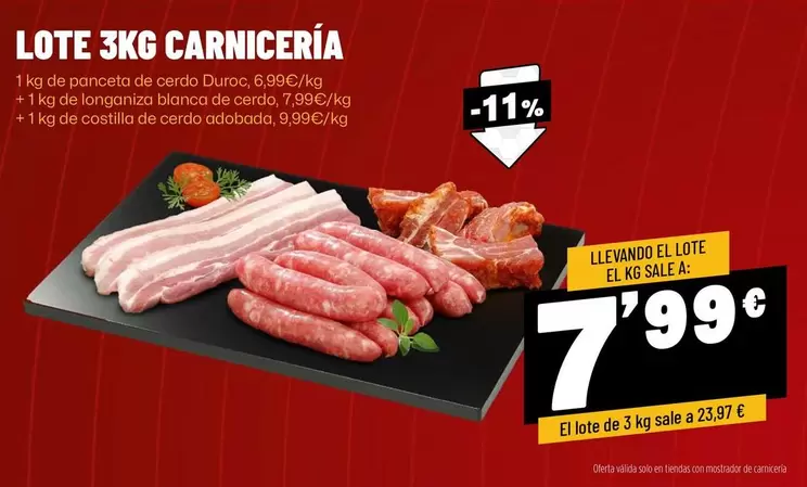 duroc - Lote 3kg Carniceria