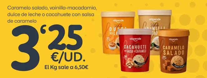 Caramelo - Salado, Vainille-macadamia, Dulce De Leche O Cacahuete Con Salsa De Carmelo De Salsa