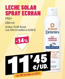 Solar - Leche Spray Ecrra