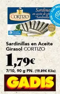 Cortizo - Sardinillas En Aceite Girasol