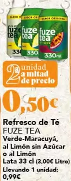 Fuze Tea - Refresco De Te Verde-maracuya, Al Limon Sin Azucar O Al Limon