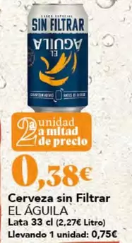 El Águila - Cerveza Sin Filtrar
