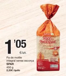 Spar - Pa De Motlle Integral Sense Escorça