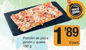 Porción De Pizza Jamon Y Queso