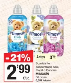 Mimosín - Suavizante Concentrado Azul Floral O Caricias