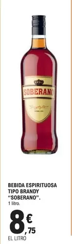 Soberano - Bebida Espirituosa Tipo Brandy