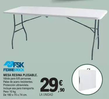 Ferrestock - Mesa Resina Plegable