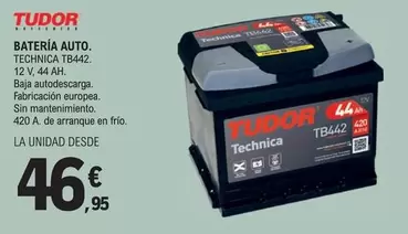 tudor - Bateria Auto. Technica Tb442