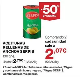 Serpis - Aceitunas Rellenas De Anchoa