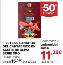Oro - Filetes De Anchoa Del Cantabrico En Aceite De Oliva Serie