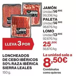 Loncheados De Cebo Ibéricos 50% Raza Ibérica