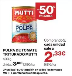 Mutti - Pulpa De Tomate Triturado