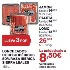 Loncheados De Cebo Ibéricos 50% Raza Ibérica