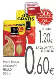 Gallo - Pasta Fideuà O Fideu N°4