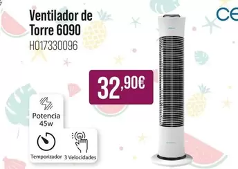 cecotec - Ventilador De Torre 6090