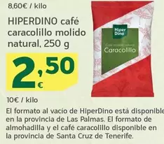 Hiperdino - Cafe Caracolillo Molido Natural