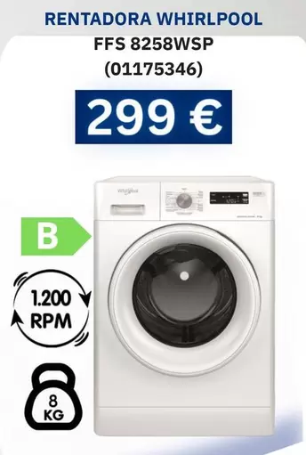 Whirlpool - Rentadora FFS 8258WSP
