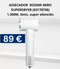 Roidmi Miro - Assecador Superdryer