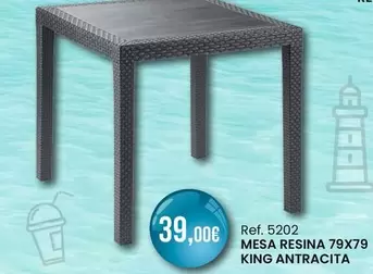 antracita - Mesa Resina King Antracita