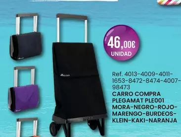 Carro Compra Plegamot Pleo01 Mora-negro-rojo- Marengo-burdeos- Klcin-kaki-naranja