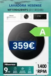 Hisense - Lavadora WF119042BWP2