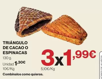 Triángulo De Cacao O Espinacas