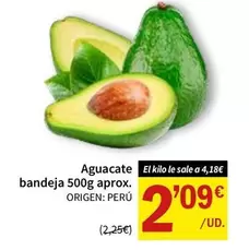 origen - Aguacate Bandeja 500g Aprox