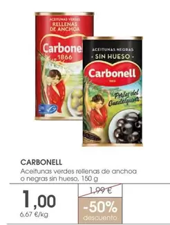 Carbonell - Aceitunas Verdes Rellenas De Anchoa O Negras Sin Hueso