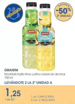 Granini - Mocktail Mojito Lima Y Pina Colada Sin Alcohol