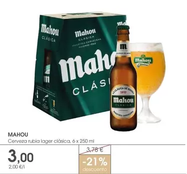 Mahou - Cerveza Rubia Lager Clasica