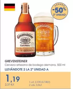 Grevensteiner - Cerveza Artesana De Bodega Alemana