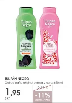 tulipán negro - Gel De Bano Original O Fresa Y Nata