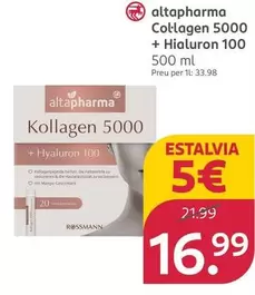 Altapharma  - Colágeno 5000 + Hialurón 100