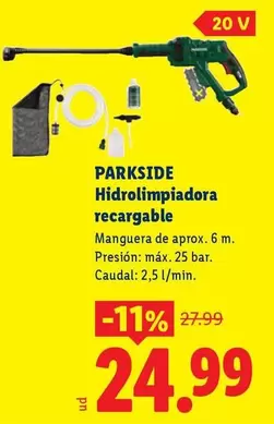 Parkside - Hidrolimpiadora Recargable