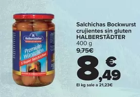 Halberstadter - Salchichas Bockwurst Crujientes Sin Gluten