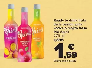 Mg Spirit - Ready To Drink Fruta De La Pasion Pina Vodka O Mojito Fresa 