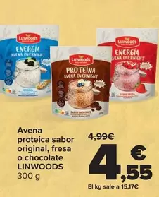Linwoods - Avena Proteica Sabor Original Fresa O Chocolate