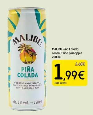 Malibú - Piña Colada Coconut And Pineapple