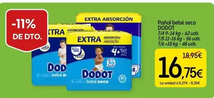 Dodot - Pañal Bebé Seco