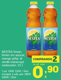 Nestea - Limon, Limon Sin Azucar, Mango-Pina, Te Verde-Maracuya Melocoton