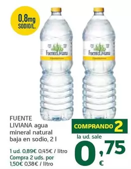 Fuente Liviana - Agua Mineral Natural Baja En Sodio