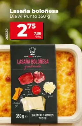 Dia Al Punto - Lasaña Boloñesa 