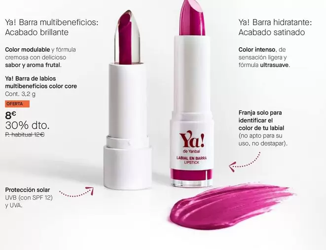 Ya! Barra De Labios Multibeneficios Color Core