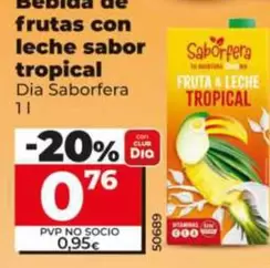 Dia Saborfera - Bebida De Frutas Con Leche Sabor Tropical