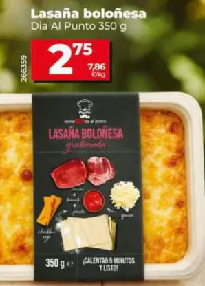 Dia Al Punto - Lasaña Boloñesa 