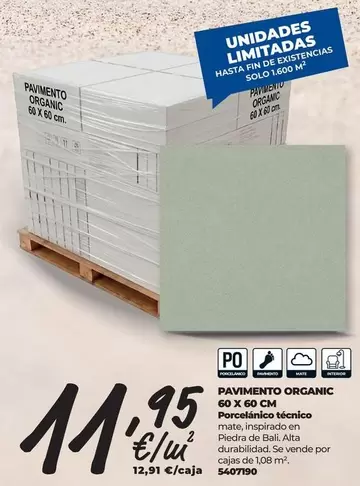 Pavimento Organic Porcelánico Técnico