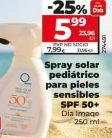 Dia Imaqe - Spray Solar Pediátrico Para Pieles Sensibles Spf 50+